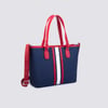 Nas Bag Kadın Omuz Çantası Spor Şık Ayarlanabilir Omuz Askılı Kırmızı Laci Beyaz Lacst (33x27x12)