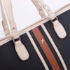 Nas Bag Kadın Omuz Çantası Spor Şık Ayarlanabilir Omuz Askılı Siyah Kum Taba  Lacst (33x27x12 cm )