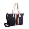 Nas Bag Kadın Omuz Çantası Spor Şık Ayarlanabilir Omuz Askılı Siyah Kum Taba  Lacst (33x27x12 cm )