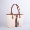 Nas Bag Kadın Omuz Çantası Spor Şık Ayarlanabilir Omuz Askılı Krem Taba Kahve Lacst (33x27x12 cm )