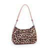 Nas Bag Kadın Omuz ve Çapraz Baget Çanta Taba Leopar ( 28x17  cm)