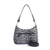 Nas Bag Kadın Omuz ve Çapraz Baget Çanta Siyah Leopar ( 28x17  cm)