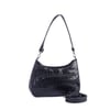Nas Bag Kadın Omuz ve Çapraz Baget Çanta Siyah Kroko ( 28x17  cm)