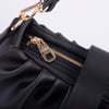 Nas Bag Kadın Omuz ve Çapraz Çanta Çift Askılı Siyah  Dona (24x18cm)