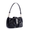 Nas Bag Kadın Omuz ve Çapraz Çanta Çift Askılı Siyah  Krşk Rugan  (24x18cm)