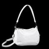 Nas Bag Kadın Omuz ve Çapraz Çanta Çok Gözlü Şık Tasarım (28x18 cm) Beyaz Taşlı