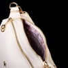 Nas Bag Kadın Omuz ve Çapraz Çanta Çok Gözlü Şık Tasarım (28x18 cm) Krem Lopez