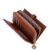 Nas Bag Kadın Orta Boy Kartlık Kağıt Para ve Bozuk Para Tasarımına Sahip Taba Dona [16x9 cm]