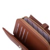 Nas Bag Kadın Orta Boy Kartlık Kağıt Para ve Bozuk Para Tasarımına Sahip Taba Dona [16x9 cm]