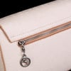 Nas Bag Kadın Postacı Çantası Çift Askılı Krem Camel  Gofraj  (22x16x5 cm)
