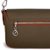 Nas Bag Kadın Postacı Çantası Çift Askılı Yeşil Taba Açelya(22x16x5 cm)