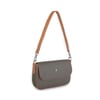 Nas Bag Kadın Postacı Çantası Çift Askılı Yeşil Camel Gofraj (22x16x5 cm)