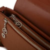 Nas Bag Kadın Postacı Çantası Çift Askılı Taba Gofraj  (22x16x5 cm)