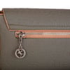 Nas Bag Kadın Postacı Çantası Çift Askılı Yeşil Camel Gofraj (22x16x5 cm)