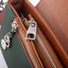Nas Bag Kadın Postacı Çantası Çift Askılı Yeşil Taba Karaca  (22x16x5 cm)