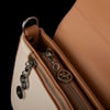 Nas Bag Kadın Postacı Çantası Çift Askılı Krem Camel  Açelya  (22x16x5 cm)
