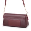 Nas Bag Kadın Sade Şık Omuz ve Çapraz Çanta (en 24 cm ;boy 12 cm ) Bordo