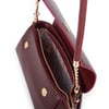 Nas Bag Kadın Sade Şık Omuz ve Çapraz Çanta (en 24 cm ;boy 12 cm ) Bordo