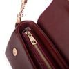 Nas Bag Kadın Sade Şık Omuz ve Çapraz Çanta (en 24 cm ;boy 12 cm ) Bordo