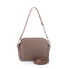 Nas Bag Kadın Sade Şık Omuz ve Çapraz Zincirli ve Uzun Çift Askılı (20x15 cm) Vizon Victoria
