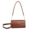 Nas Bag Kadın Sade Şık Omuz ve Çapraz Çanta (en 24 cm ;boy 12 cm ) Taba