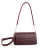 Nas Bag Kadın Sade Şık Omuz ve Çapraz Çanta (en 24 cm ;boy 12 cm ) Bordo