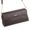Nas Bag Kadın Sade Şık Omuz ve Çapraz Çanta (en 24 cm ;boy 12 cm ) Kahverengi
