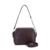 Nas Bag Kadın Sade Şık Omuz ve Çapraz Zincirli ve Uzun Çift Askılı (20x15 cm) Kahverengi Victoria