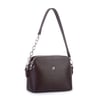 Nas Bag Kadın Sade Şık Omuz ve Çapraz Zincirli ve Uzun Çift Askılı (20x15 cm) Kahverengi Victoria