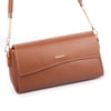 Nas Bag Kadın Sade Şık Omuz ve Çapraz Çanta (en 24 cm ;boy 12 cm ) Taba