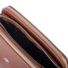 Nas Bag Kadın Sade Şık Omuz ve Çapraz Zincirli ve Uzun Çift Askılı (20x15 cm) Taba Victoria