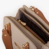 Nas Bag Kadın Sade ve Şık El ve Omuz Çantası Krem Camel Mngo  (Ölçüsü:24x21x16)