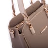 Nas Bag Kadın Sade ve Şık El ve Omuz Çantası Kum  Lacst  (Ölçüsü:24x21x16)