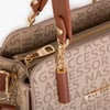 Nas Bag Kadın Sade ve Şık El ve Omuz Çantası Vizon Taba  Yazılı  (Ölçüsü:24x21x16)