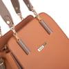 Nas Bag Kadın Sade ve Şık El ve Omuz Çantası Taba Vizon Mngo  (Ölçüsü:24x21x16)