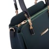 Nas Bag Kadın Sade ve Şık El ve Omuz Çantası Petrol Siyah  Lacst  (Ölçüsü:24x21x16)