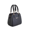 Nas Bag Kadın Sade ve Şık El ve Omuz Çantası Siyah Yazılı  (Ölçüsü:24x21x16)