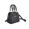 Nas Bag Kadın Sade ve Şık El ve Omuz Çantası Siyah Yazılı  (Ölçüsü:24x21x16)