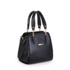 Nas Bag Kadın Sade ve Şık El ve Omuz Çantası Siyah Lazer  (Ölçüsü:24x21x16))