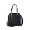 Nas Bag Kadın Sade ve Şık El ve Omuz Çantası Siyah Lazer  (Ölçüsü:24x21x16))