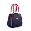 Nas Bag Kadın Sade ve Şık El ve Omuz Çantası Lacivert Kırmızı Beyaz  Lacst  (Ölçüsü:24x21x16)