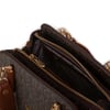 Nas Bag Kadın Sade ve Şık El ve Omuz Çantası Kahve Taba  Yazılı  (Ölçüsü:24x21x16)