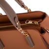 Nas Bag Kadın Sade ve Şık El ve Omuz Çantası Taba Vizon Mngo  (Ölçüsü:24x21x16)