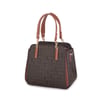 Nas Bag Kadın Sade ve Şık El ve Omuz Çantası Kahve Taba  Yazılı  (Ölçüsü:24x21x16)