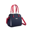 Nas Bag Kadın Sade ve Şık El ve Omuz Çantası Lacivert Kırmızı Beyaz  Lacst  (Ölçüsü:24x21x16)