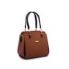 Nas Bag Kadın Sade ve Şık El ve Omuz Çantası Taba Kahve  Lacst  (Ölçüsü:24x21x16)