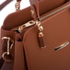 Nas Bag Kadın Sade ve Şık El ve Omuz Çantası Taba Lacst  (Ölçüsü:24x21x16)