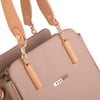 Nas Bag Kadın Sade ve Şık El ve Omuz Çantası Kum  Mngo  (Ölçüsü:24x21x16)
