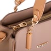 Nas Bag Kadın Sade ve Şık El ve Omuz Çantası Kum  Mngo  (Ölçüsü:24x21x16)