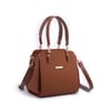 Nas Bag Kadın Sade ve Şık El ve Omuz Çantası Taba Lacst  (Ölçüsü:24x21x16)